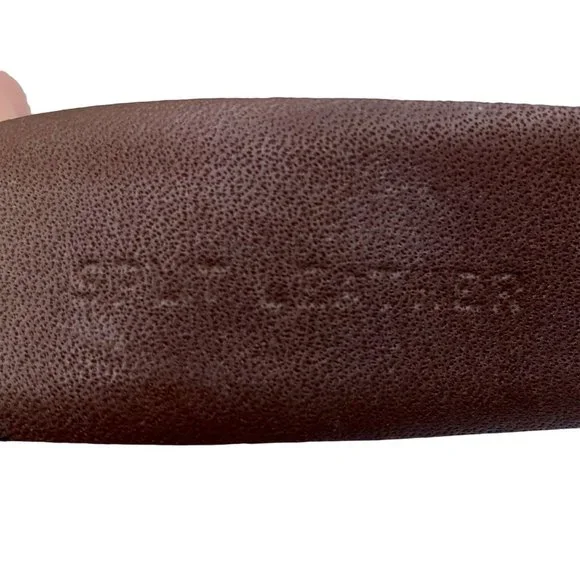 Christian Dior Belt Black Split Leather Gold Tone Buckle Size 36 - Picture 7 of 9